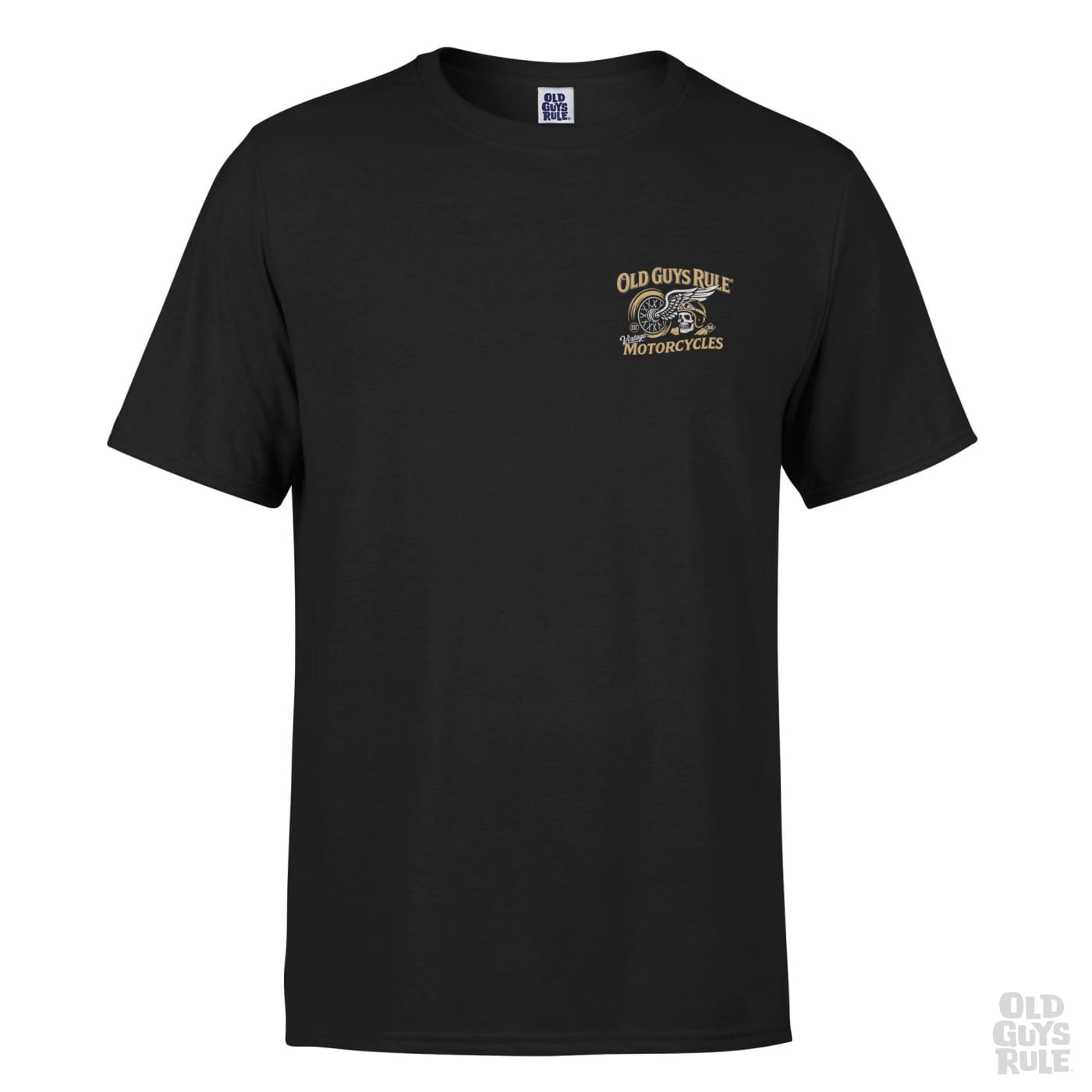 Old Guys Rule 'Vintage Motorcycles V' T-Shirt - Black