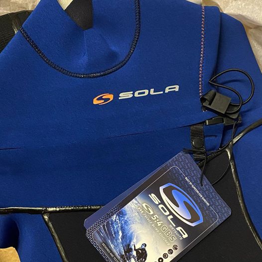 SOLA INFERNO MENS 5/4 WINTER FRONT ZIP FULLSUIT - BLUE/BLACK