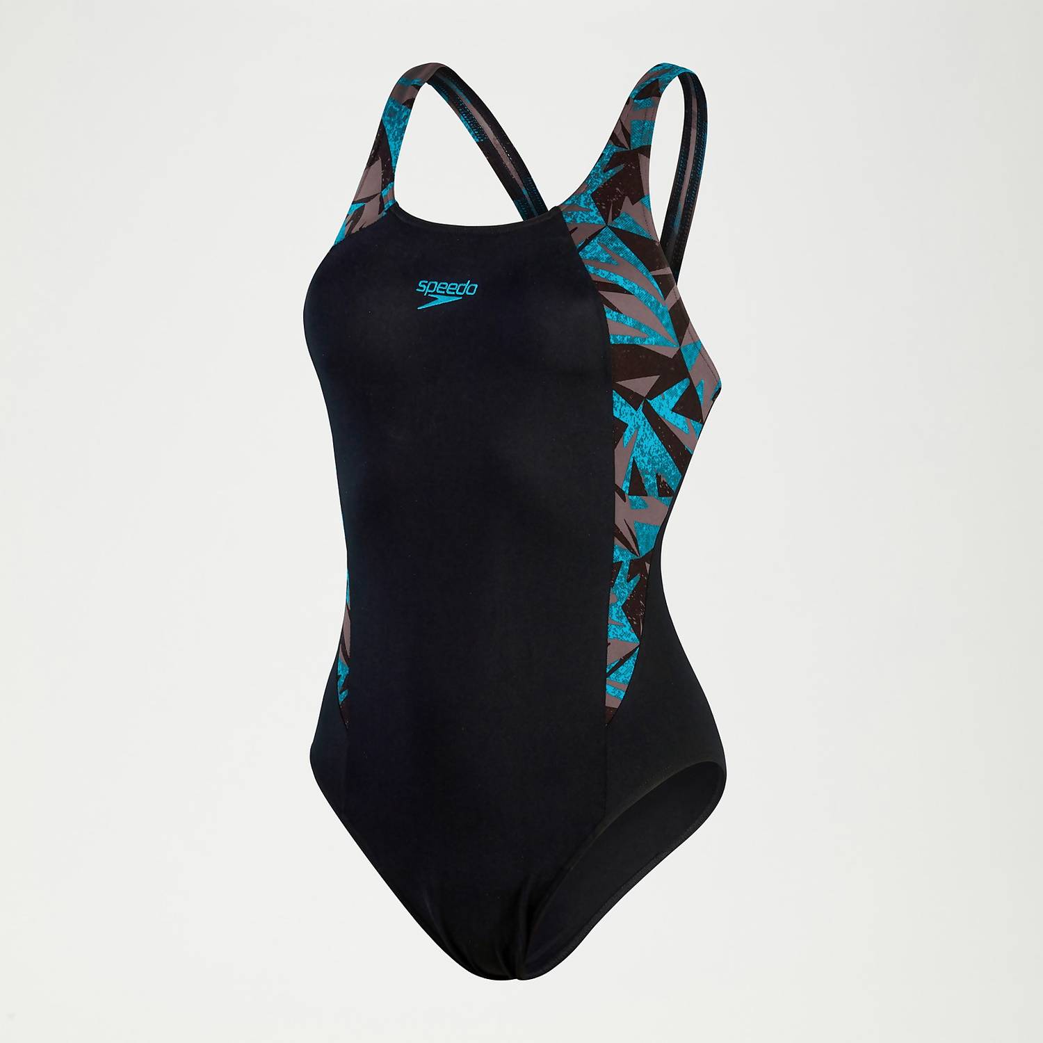 SPEEDO HYPERBOOM SPLICE MUSCLEBACK SWIMSUIT - BLACK/BLUE