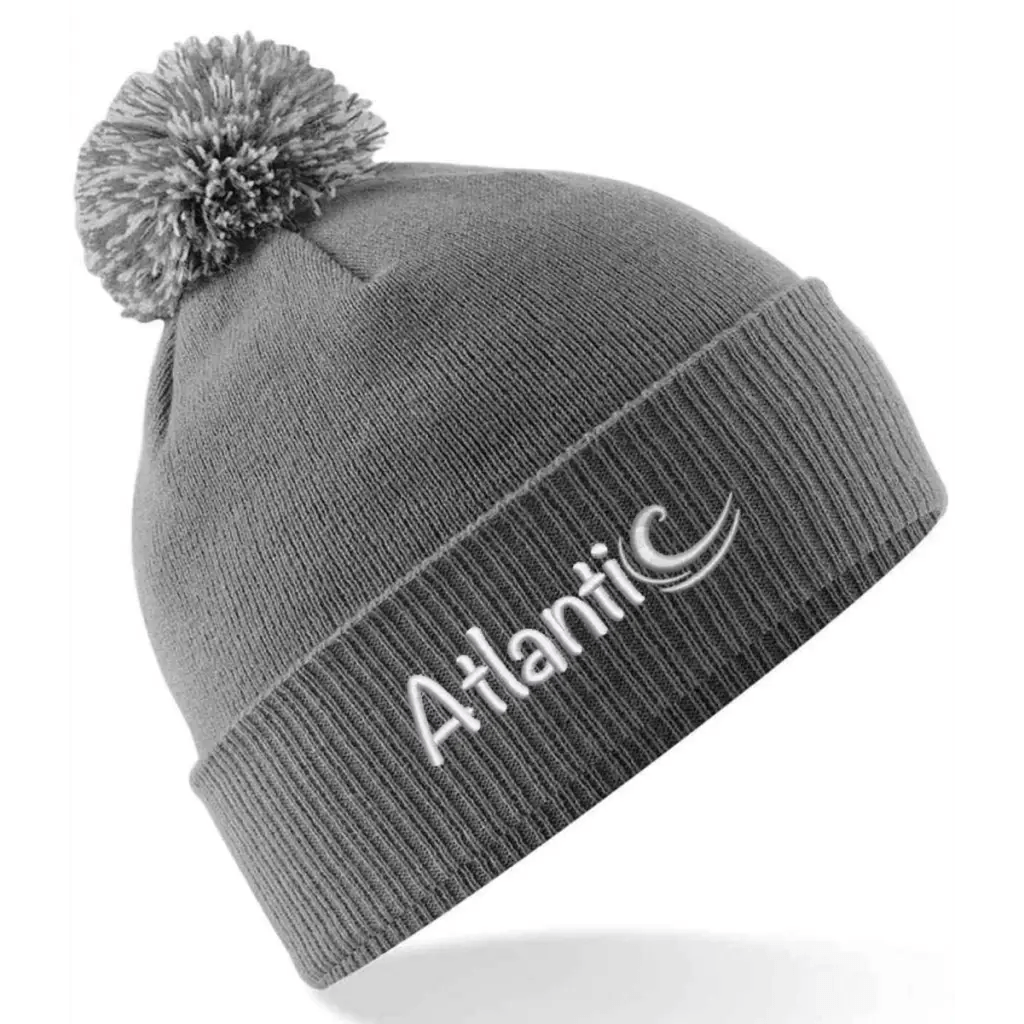 ATLANTIC 'STAR' POM POM BEANIE - CHARCOAL - Atlantic Kayaks & Leisure