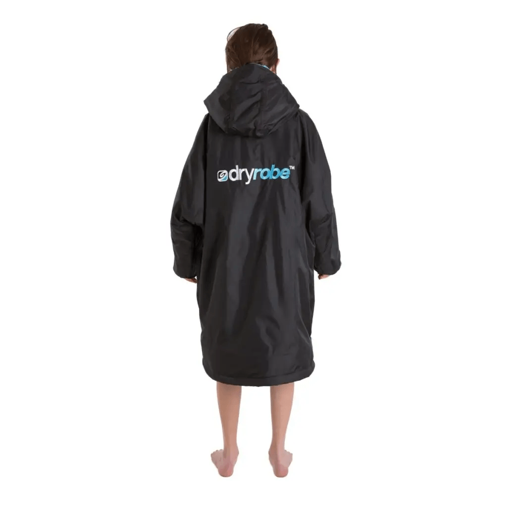 dryrobe® ADVANCE KIDS LONG SLEEVE - BLACK/BLUE - Atlantic Kayaks & Leisure