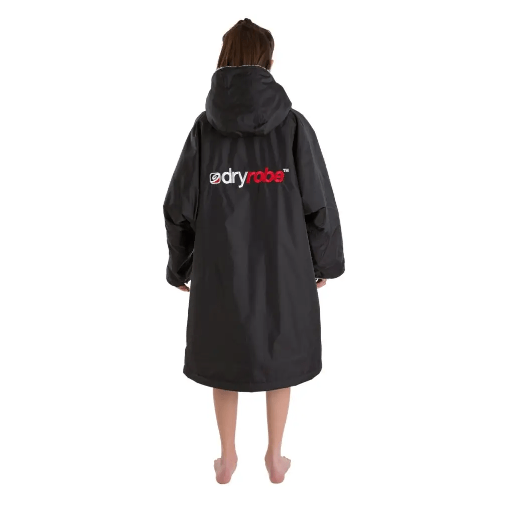 dryrobe® ADVANCE KIDS LONG SLEEVE - BLACK/GREY - Atlantic Kayaks & Leisure