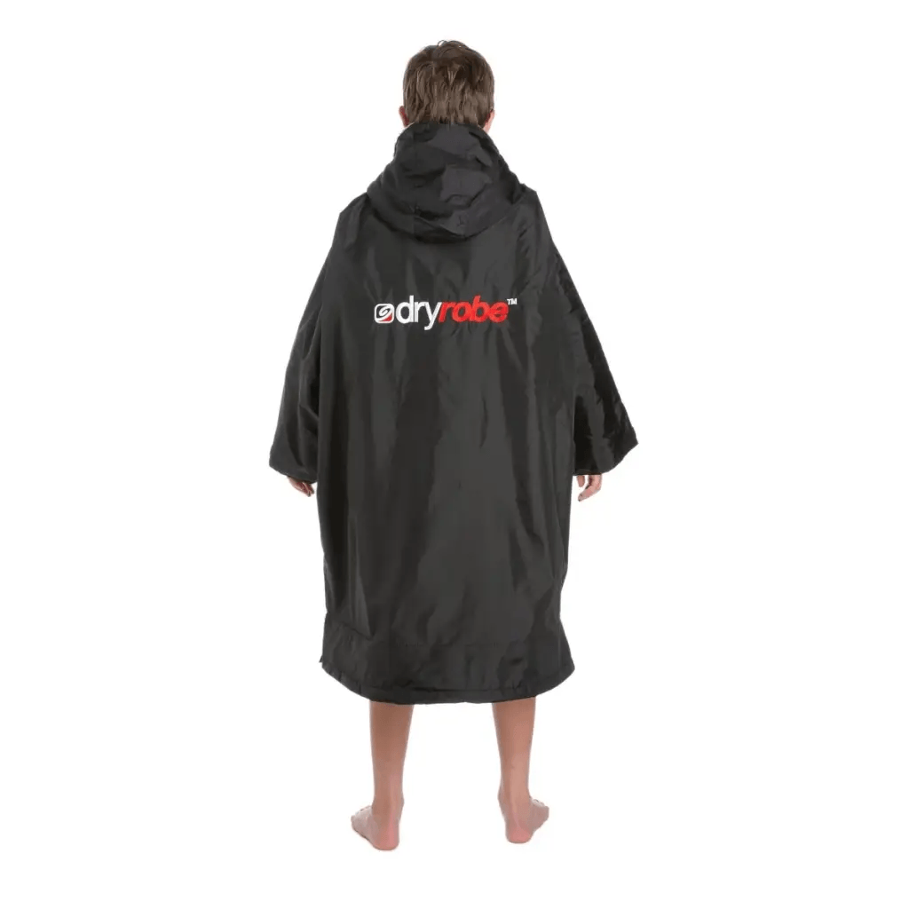 dryrobe® ADVANCE KIDS LONG SLEEVE - BLACK/GREY - Atlantic Kayaks & Leisure