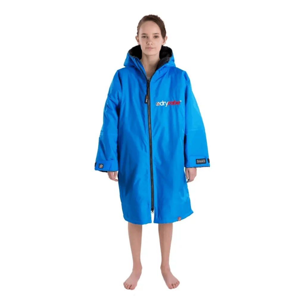 dryrobe® ADVANCE KIDS LONG SLEEVE - COBALT BLUE / BLACK - Atlantic Kayaks & Leisure