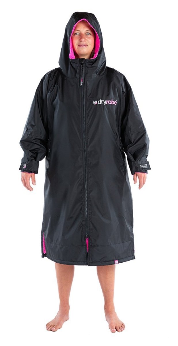 dryrobe® ADVANCE LONG SLEEVE - BLACK/PINK