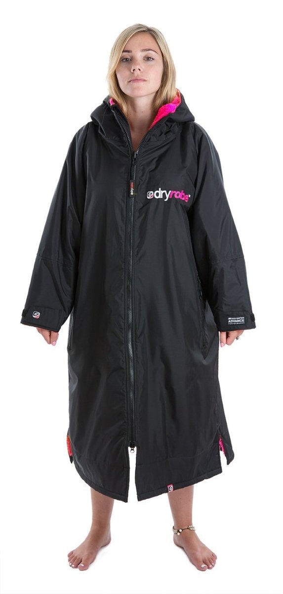 dryrobe® ADVANCE LONG SLEEVE - BLACK/PINK