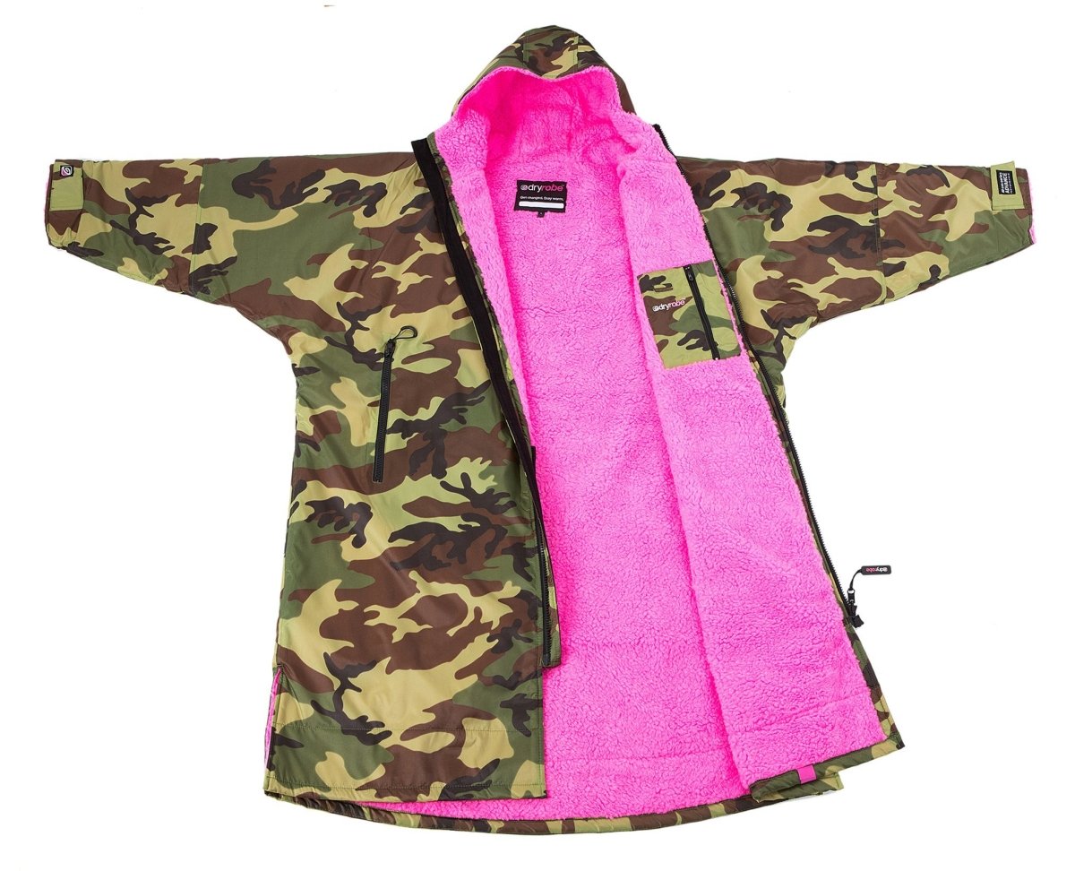 dryrobe® ADVANCE LONG SLEEVE - CAMO / PINK