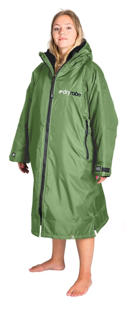 dryrobe® ADVANCE LONG SLEEVE - FOREST GREEN / BLACK