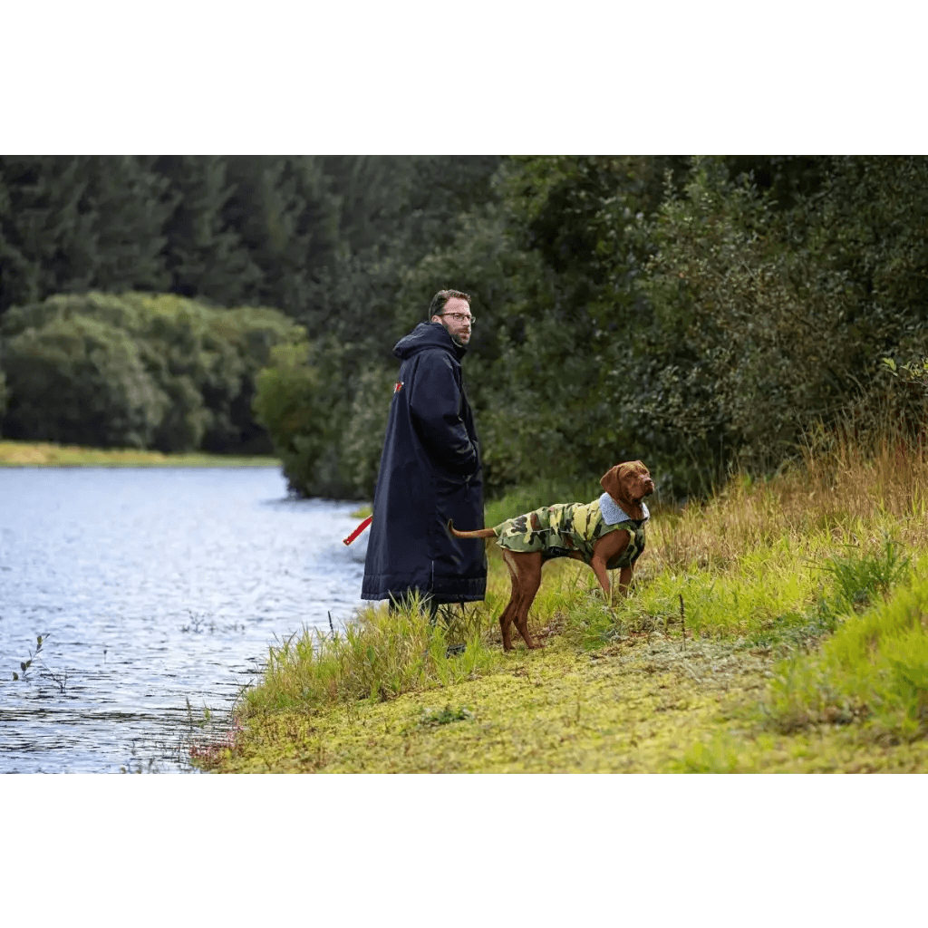 dryrobe® dog - WATERPROOF DOG COAT - CAMO/GREY - Atlantic Kayaks & Leisure