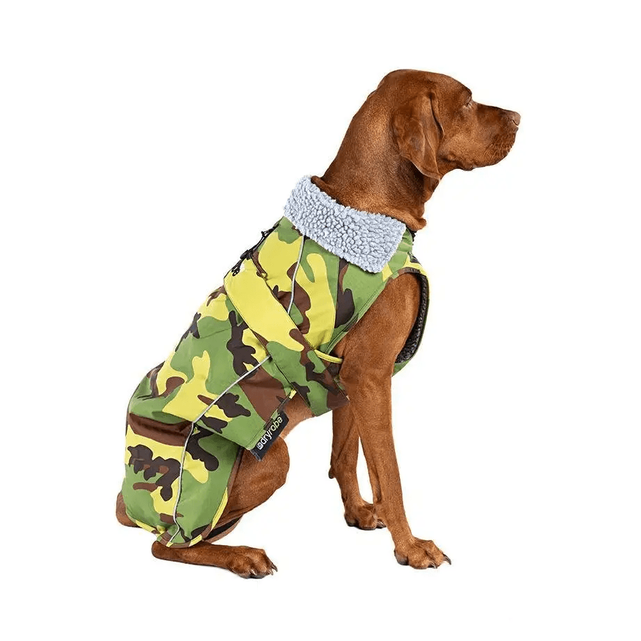 dryrobe® dog - WATERPROOF DOG COAT - CAMO/GREY - Atlantic Kayaks & Leisure