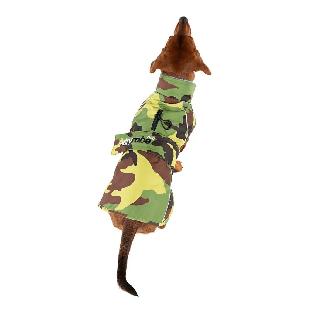 dryrobe® dog - WATERPROOF DOG COAT - CAMO/GREY - Atlantic Kayaks & Leisure