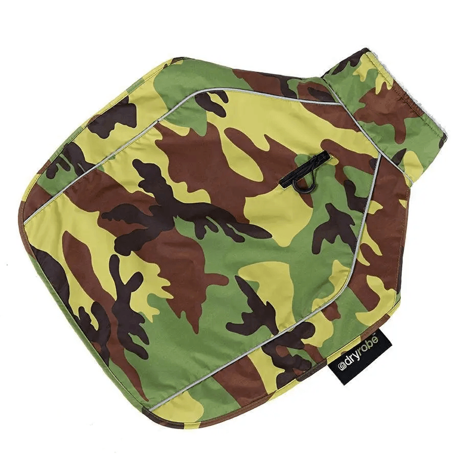 dryrobe® dog - WATERPROOF DOG COAT - CAMO/GREY - Atlantic Kayaks & Leisure