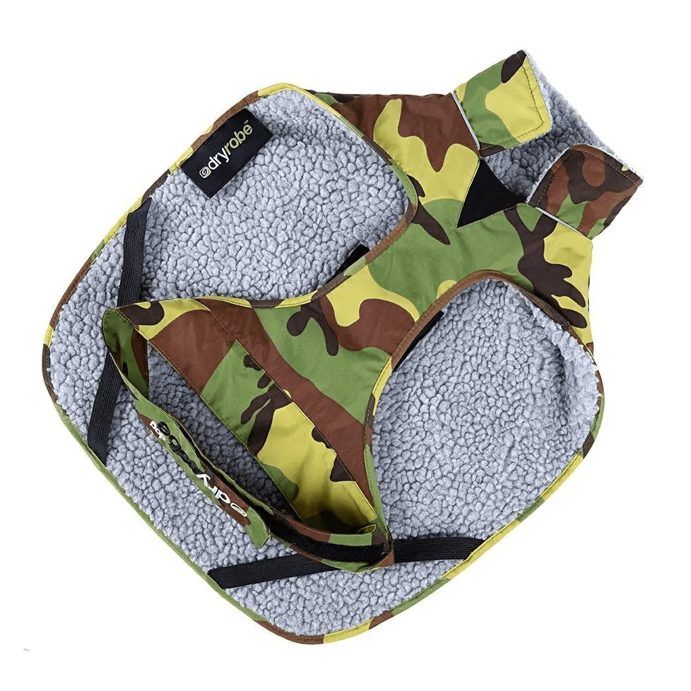 dryrobe® dog - WATERPROOF DOG COAT - CAMO/GREY - Atlantic Kayaks & Leisure