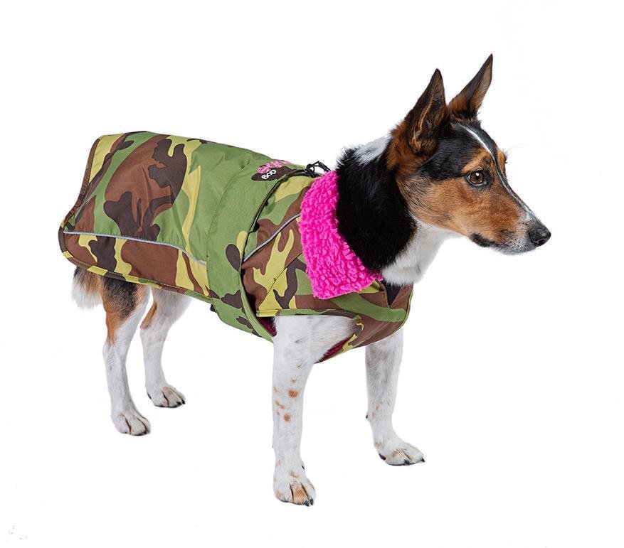 dryrobe® dog - WATERPROOF DOG COAT - CAMO/PINK