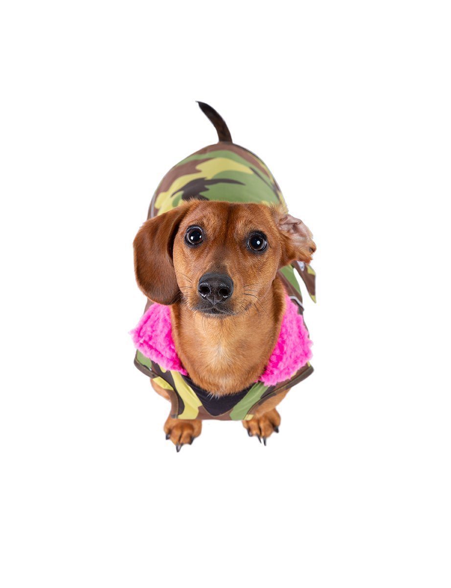 dryrobe® dog - WATERPROOF DOG COAT - CAMO/PINK