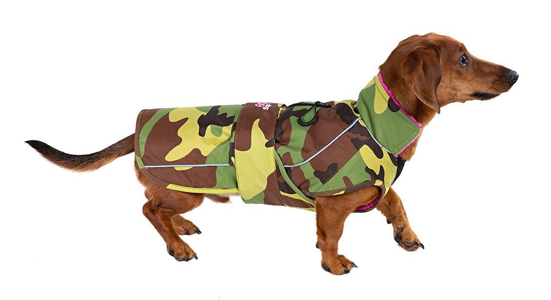 dryrobe® dog - WATERPROOF DOG COAT - CAMO/PINK