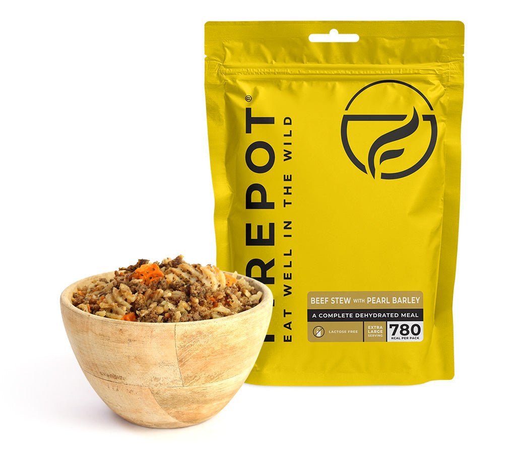 FIREPOT BEEF STEW WITH PEARL BARLEY 520KCAL - Atlantic Kayaks & Leisure