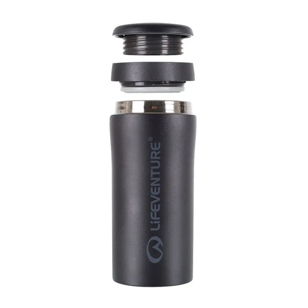 LIFEVENTURE THERMAL MUG - MATT BLACK - Atlantic Kayaks & Leisure