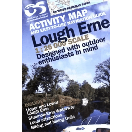 OS NORTHERN IRELAND ACTIVITY MAP - LOUGH ERNE - Atlantic Kayaks & Leisure