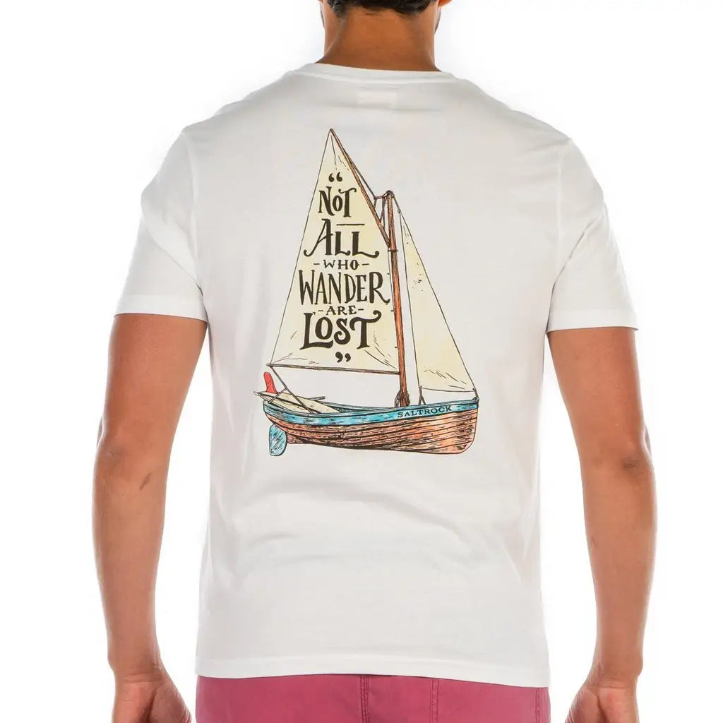 SALTROCK 'LOST SHIPS' MENS T-SHIRT - WHITE - Atlantic Kayaks & Leisure