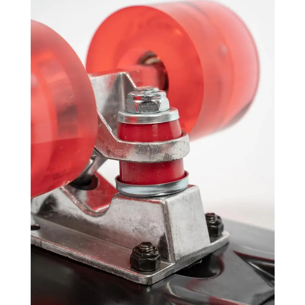 SALTROCK 'RETRO RIDE' MINI CRUISER SKATEBOARD **FLASHING WHEELS** - BLACK/RED - Atlantic Kayaks & Leisure