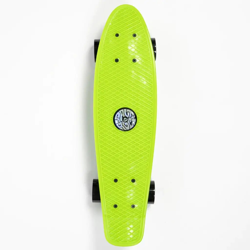 SALTROCK 'RETRO RIDE' MINI CRUISER SKATEBOARD - LIME / CHARCOAL - Atlantic Kayaks & Leisure