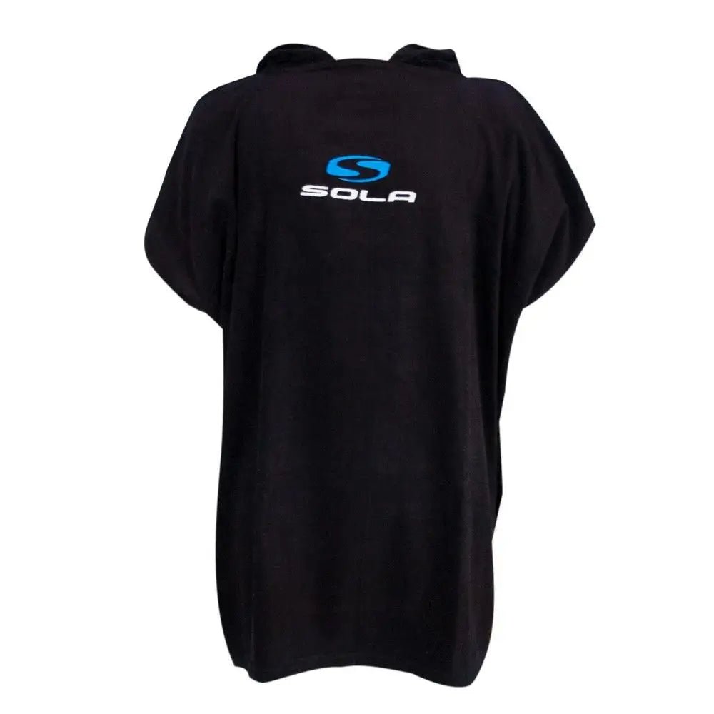 SOLA ADULT TOWEL ROBE - BLACK - Atlantic Kayaks & Leisure