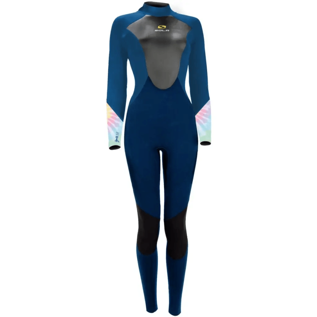 SOLA IGNITE LADIES 3/2 FULLSUIT - BLUE/TIE DYE - Atlantic Kayaks & Leisure