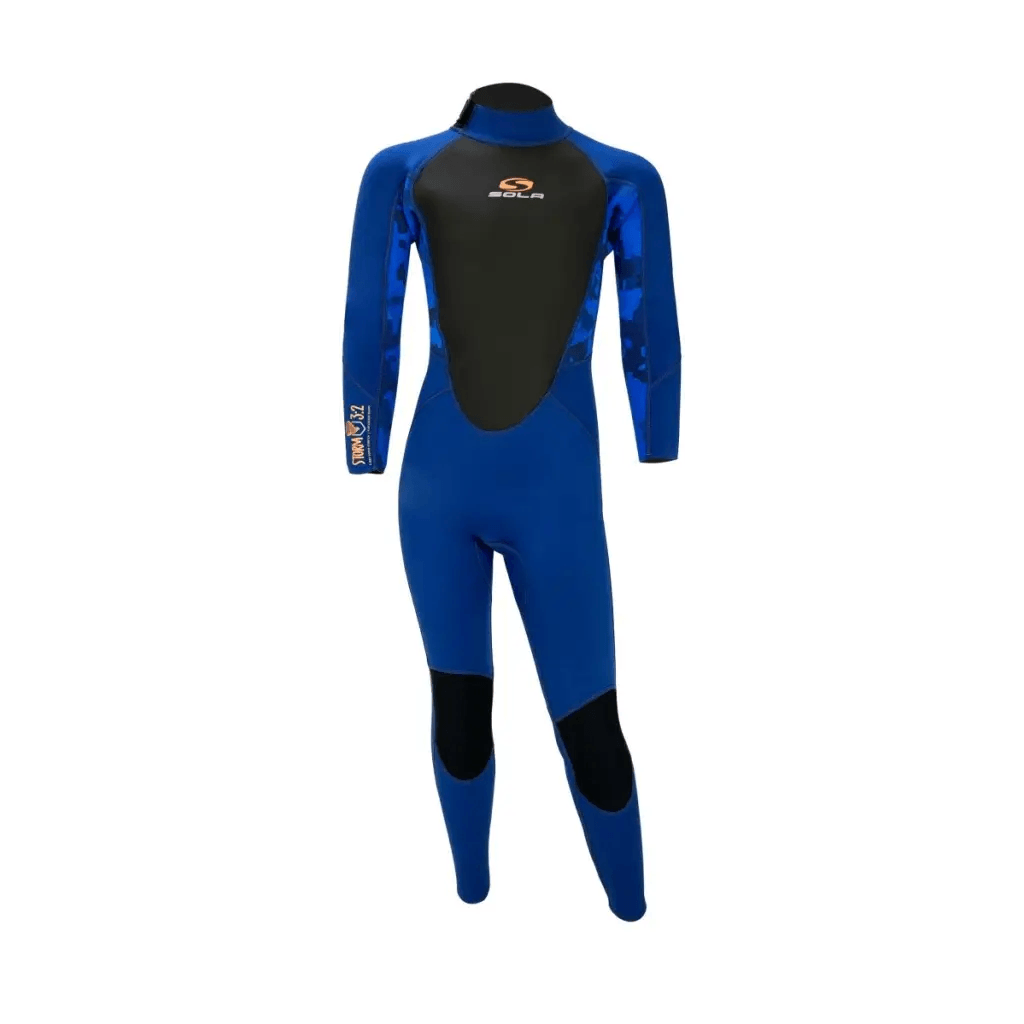 SOLA JUNIOR STORM 3/2 FULLSUIT - BLUE CAMO - Atlantic Kayaks & Leisure