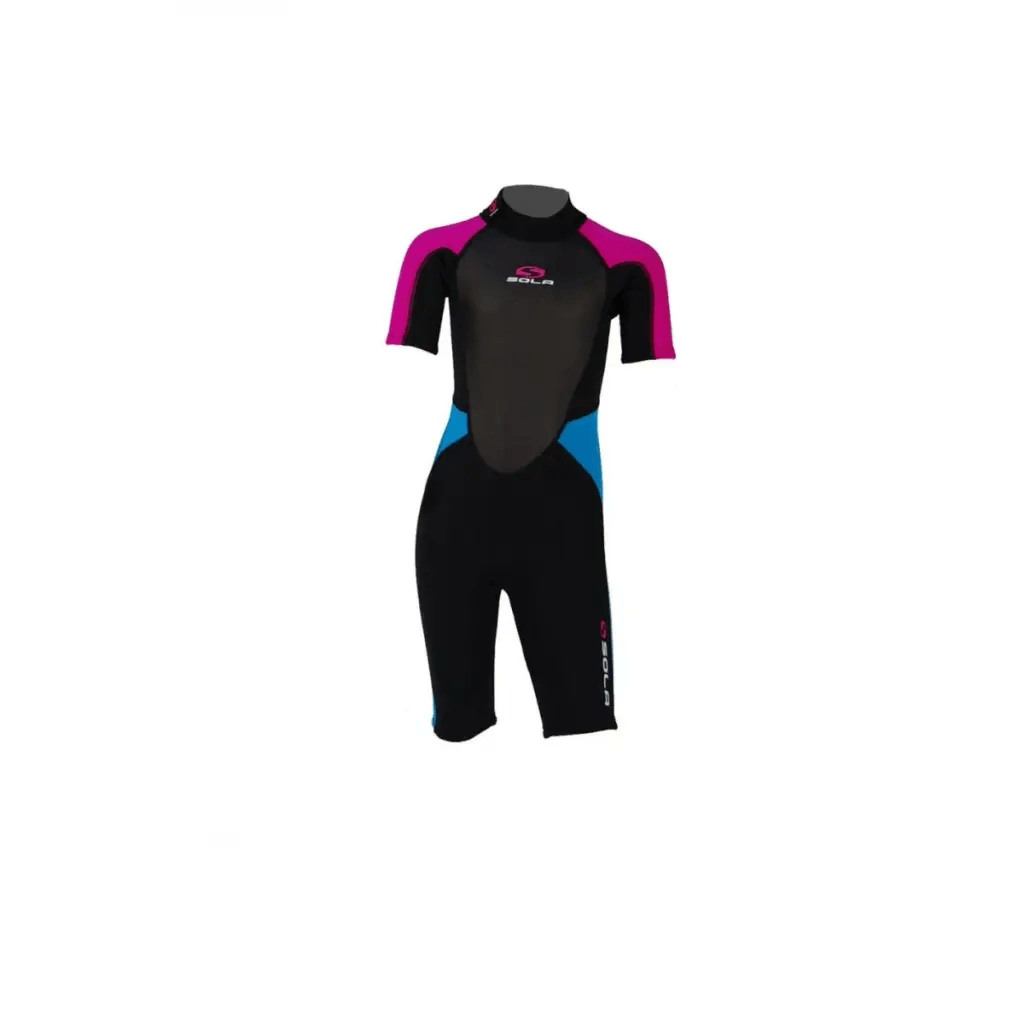 SOLA STORM KIDS 3/2 SHORTIE - MAGENTA - Atlantic Kayaks & Leisure