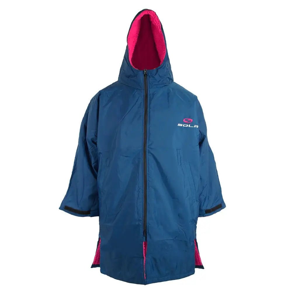 SOLA WATERPROOF CHANGING ROBE - NAVY/PINK - Atlantic Kayaks & Leisure