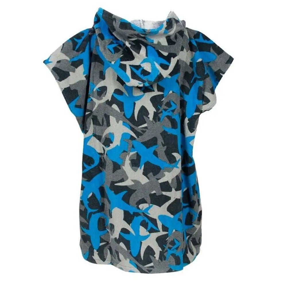 TWF KIDS TOWEL ROBE - BLUE SHARK - Atlantic Kayaks & Leisure