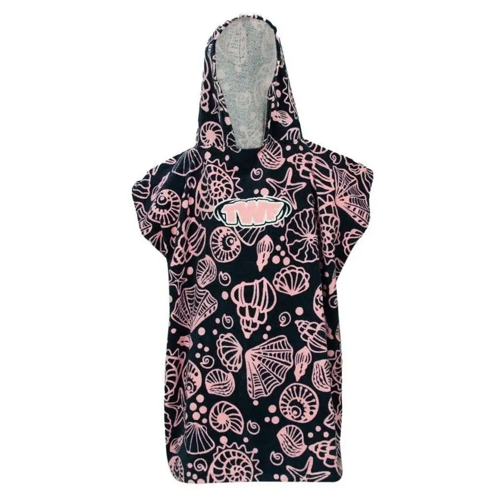TWF KIDS TOWEL ROBE - PINK SHELLS - Atlantic Kayaks & Leisure