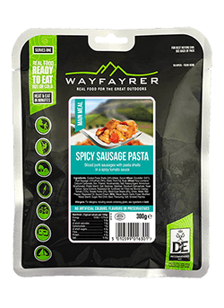 WAYFAYRER SPICY SAUSAGE PASTA 300G - Atlantic Kayaks & Leisure