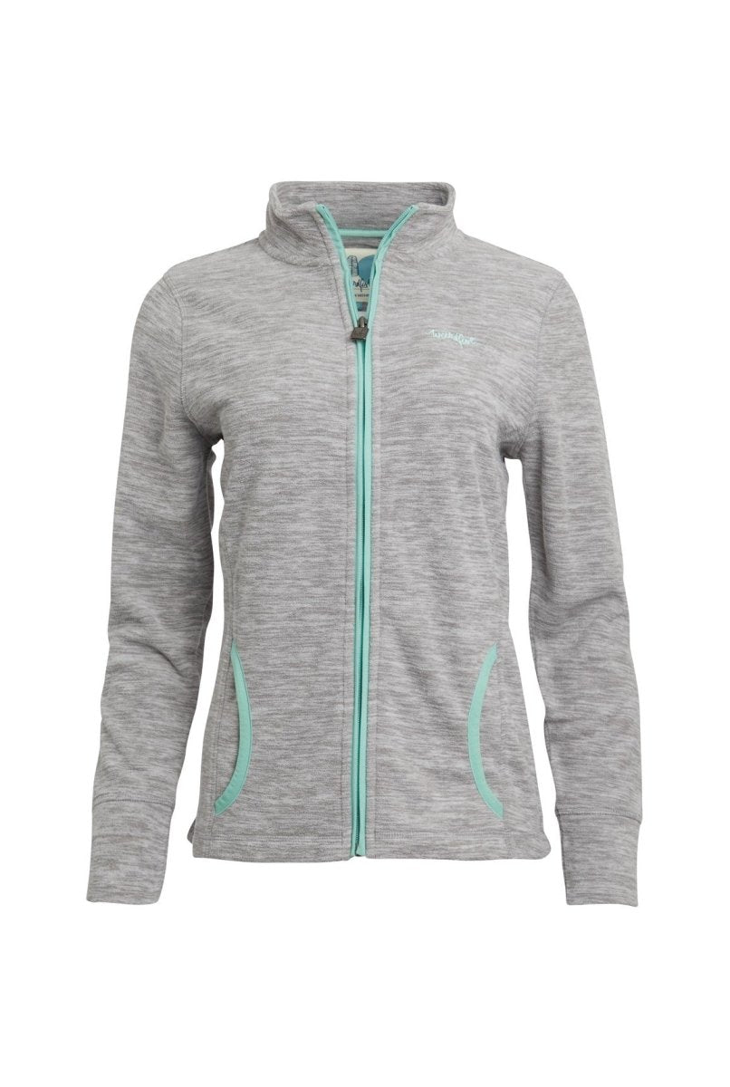 WEIRD FISH ADELE SPACE DYED FULL ZIP FLEECE FROST GREY