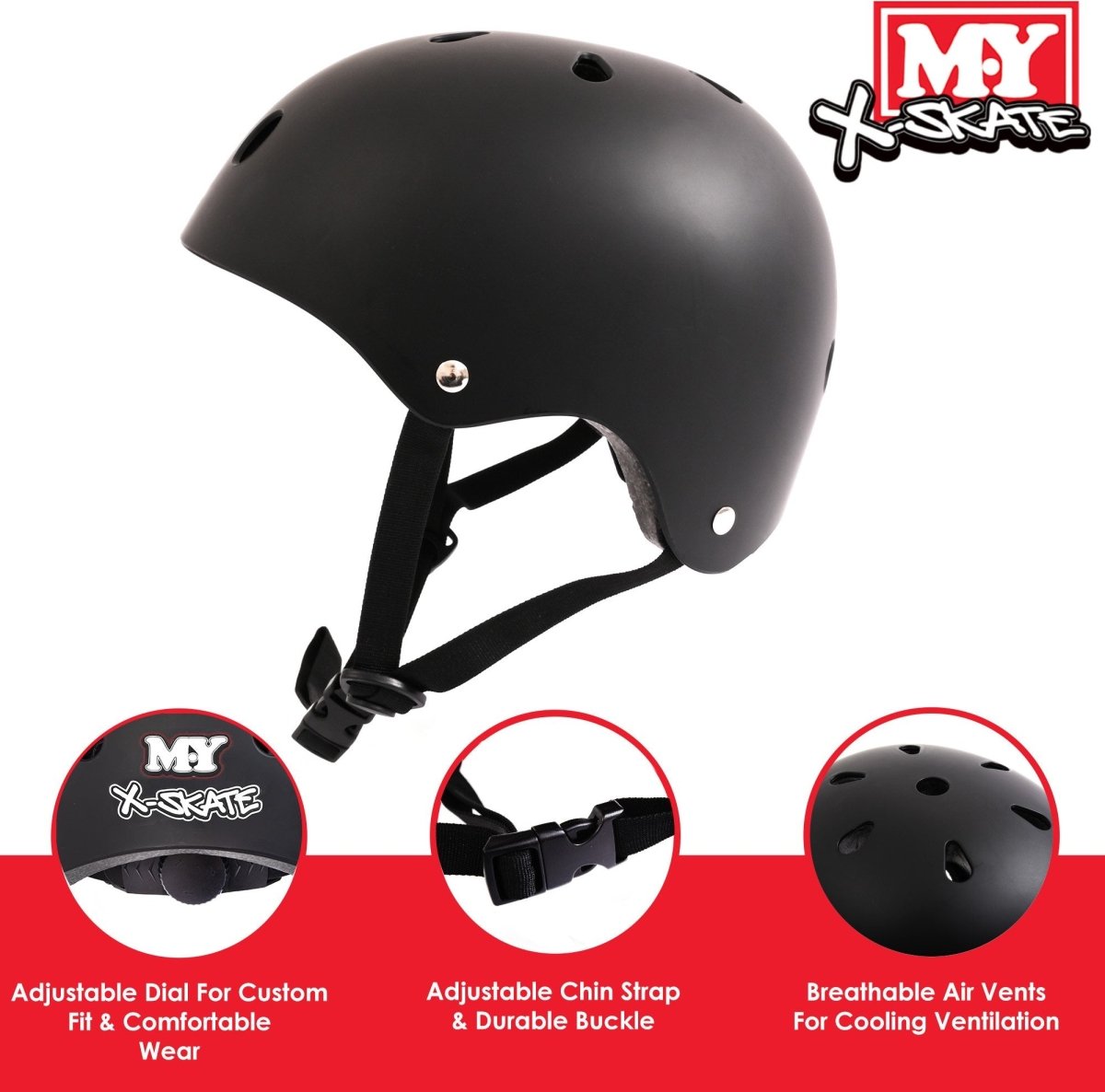 X-SKATE JUNIOR ADJUSTABLE SKATE HELMET - Atlantic Kayaks & Leisure