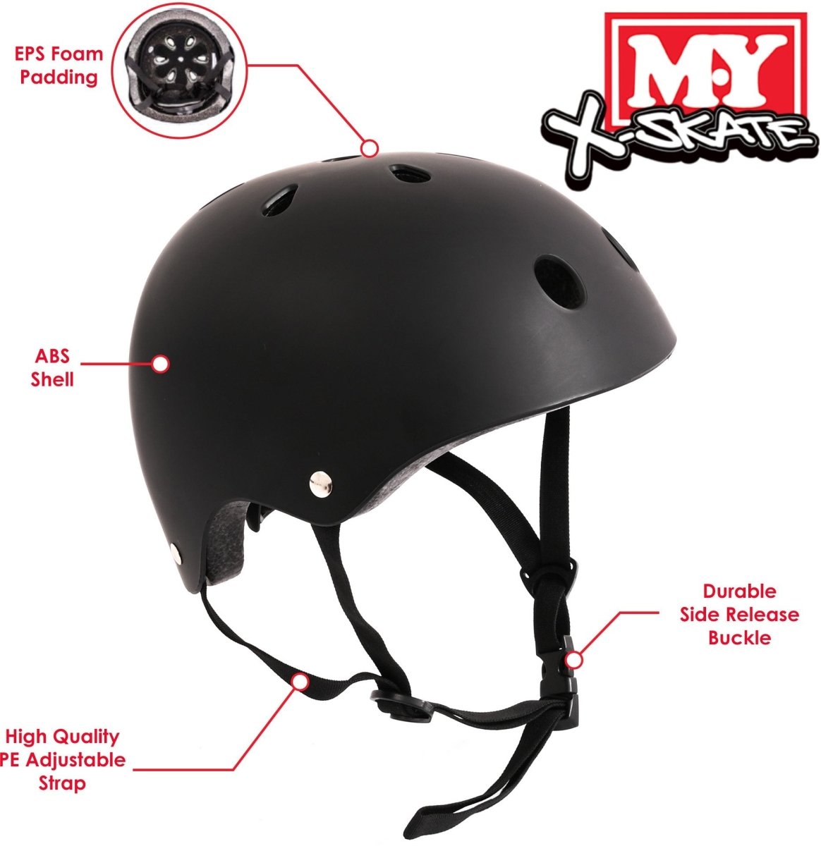 X-SKATE JUNIOR ADJUSTABLE SKATE HELMET - Atlantic Kayaks & Leisure