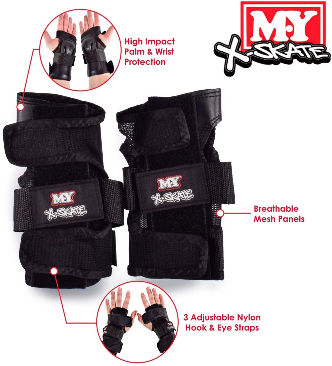 X-SKATE JUNIOR ADJUSTABLE SKATE PADS - Atlantic Kayaks & Leisure