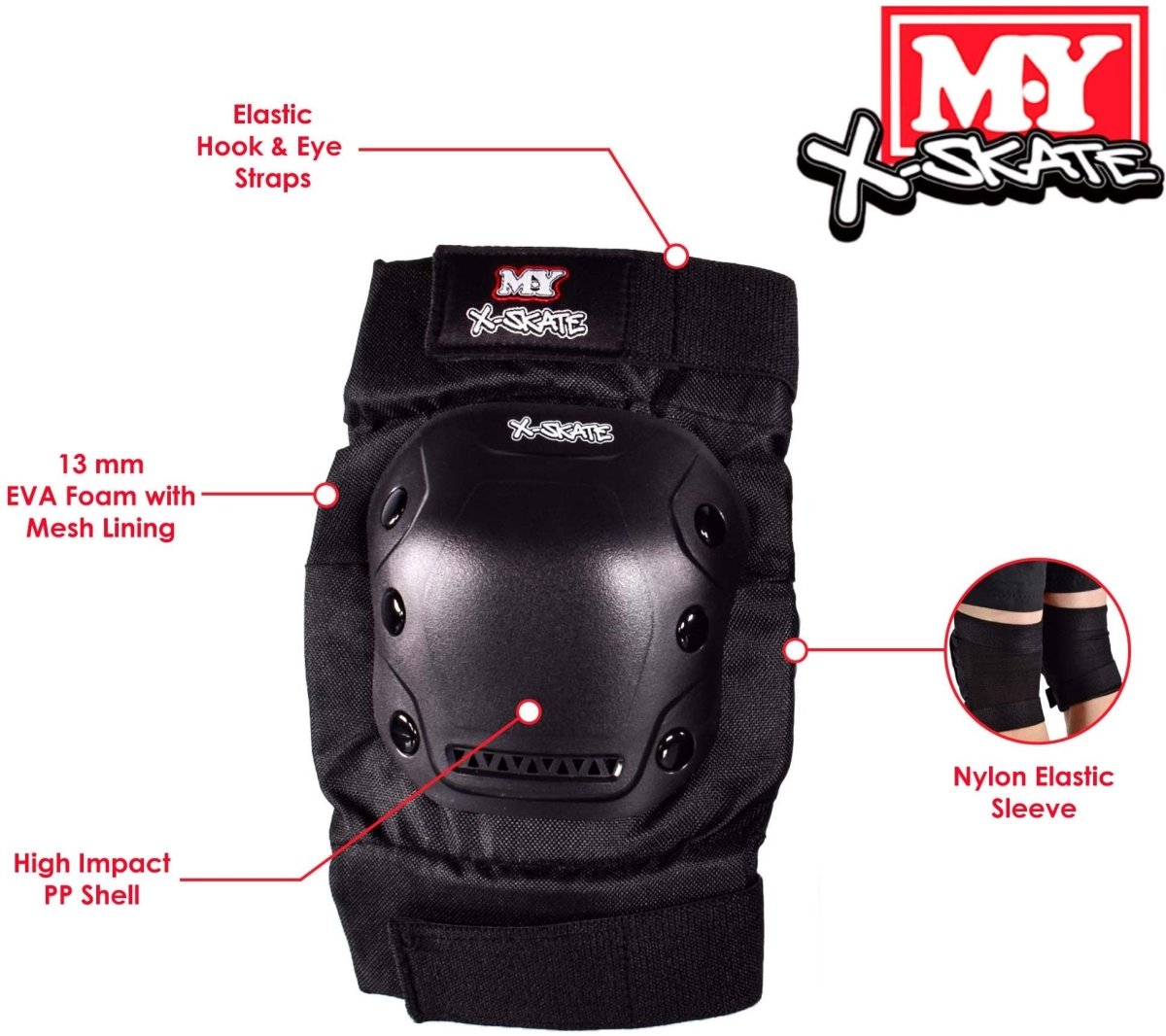 X-SKATE JUNIOR ADJUSTABLE SKATE PADS - Atlantic Kayaks & Leisure