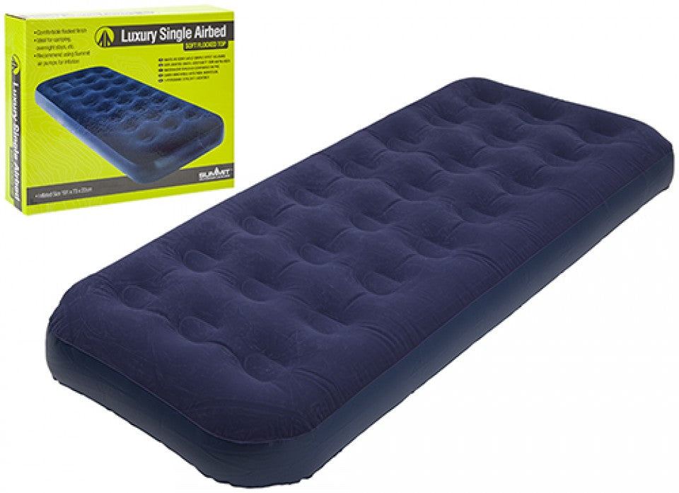 Single flocked clearance airbed