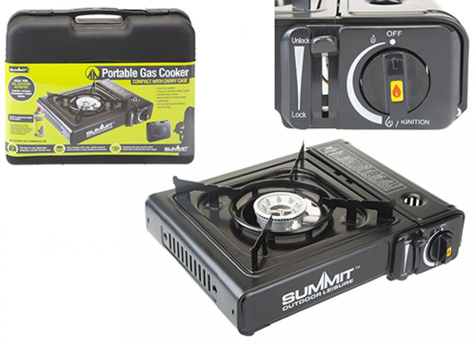 Summit Portable Gas Stove In Carry Case