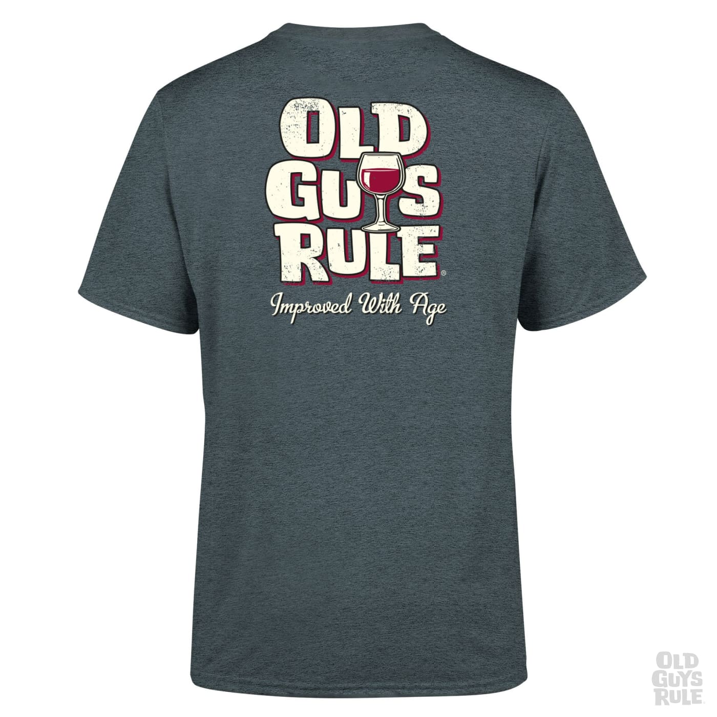 OLD GUYS RULE ‘IMPROVED WITH AGE’ T-SHIRT - DARK HEATHER