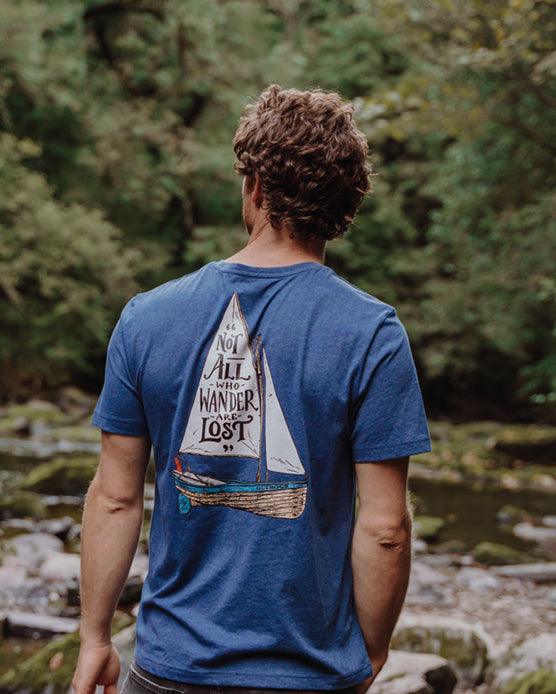 SALTROCK 'LOST SHIPS' MENS T-SHIRT - NAVY