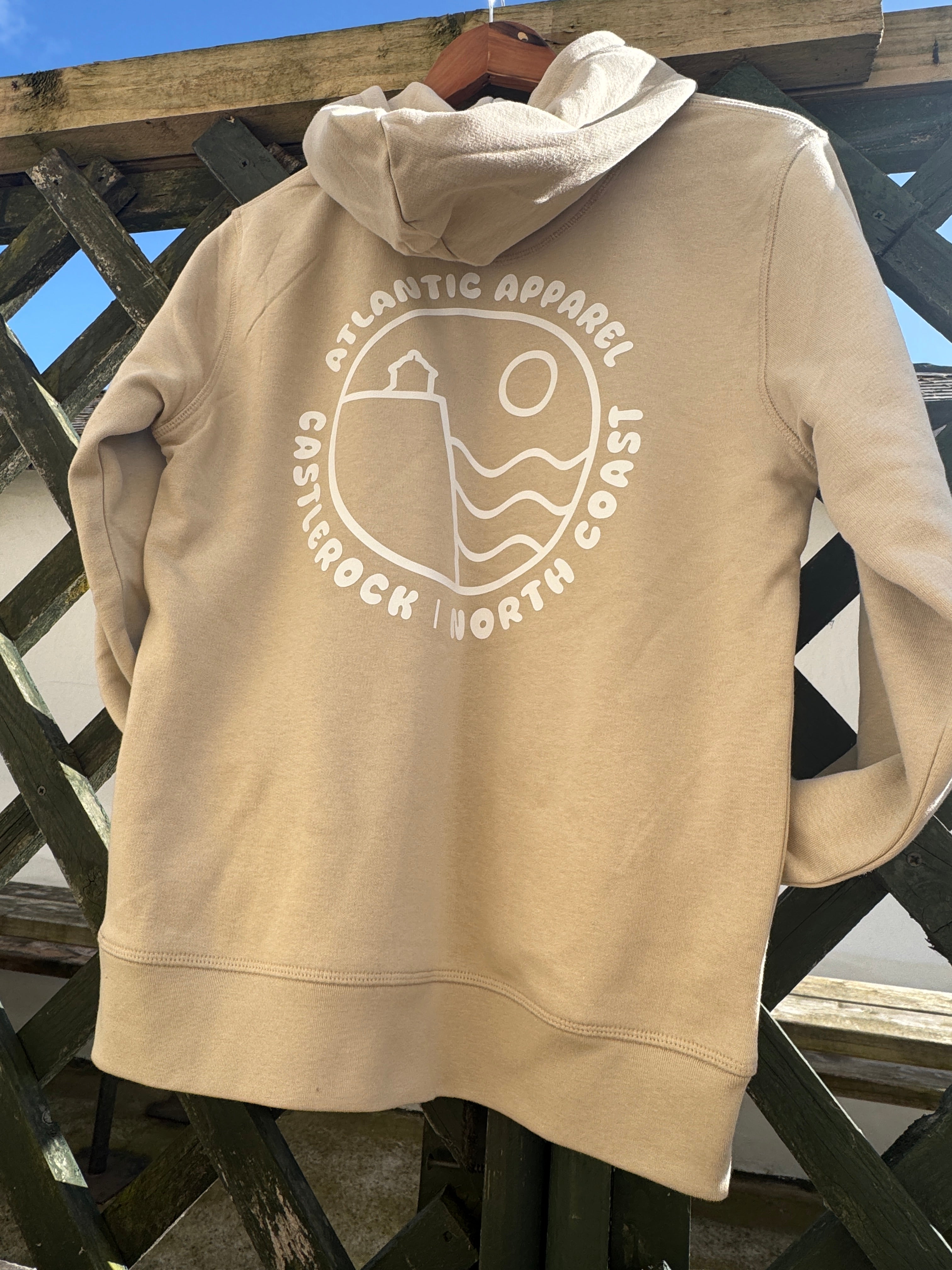 ATLANTIC APPAREL 'TEMPLE' UNISEX POP HOODY - DESERT DUST