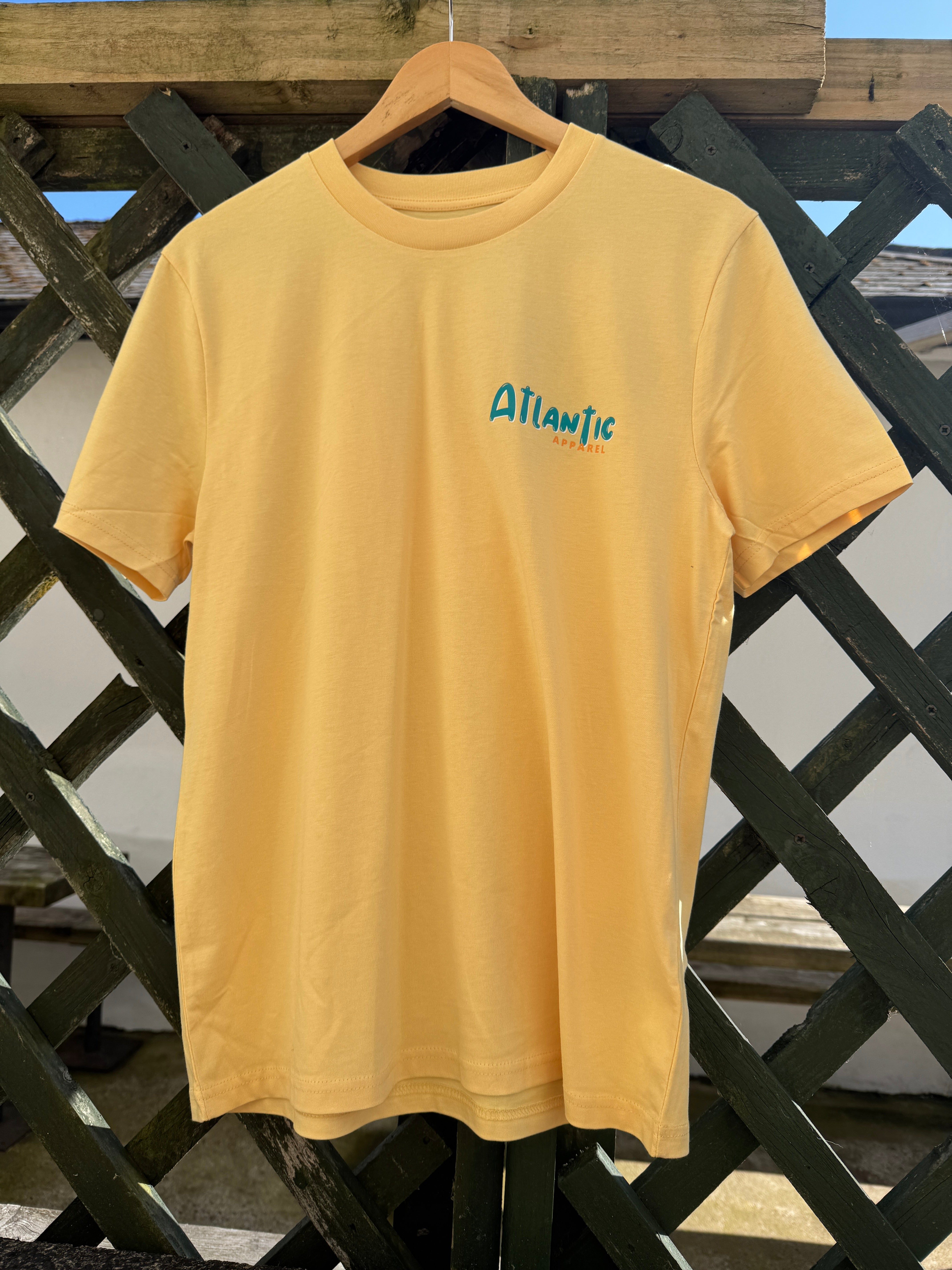 ATLANTIC APPAREL 'VANLIFE' SHORT SLEEVE UNISEX T-SHIRT - VIVA YELLOW