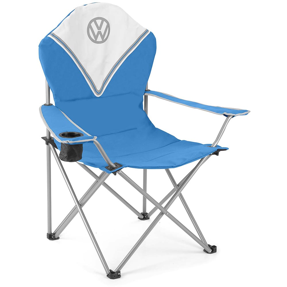 VW DELUXE PADDED FOLDING CAMP CHAIR - DOVE BLUE