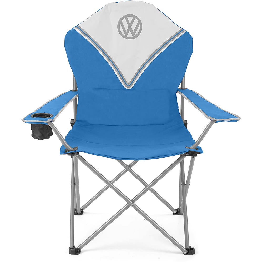 VW DELUXE PADDED FOLDING CAMP CHAIR - DOVE BLUE