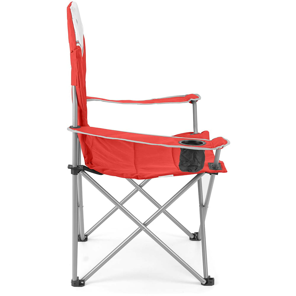 VW DELUXE PADDED FOLDING CAMP CHAIR - TITAN RED