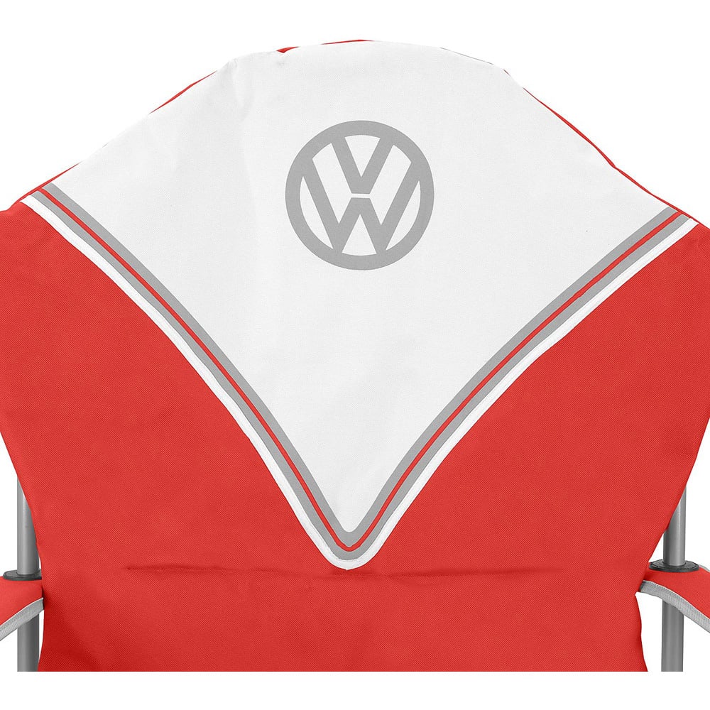 VW DELUXE PADDED FOLDING CAMP CHAIR - TITAN RED