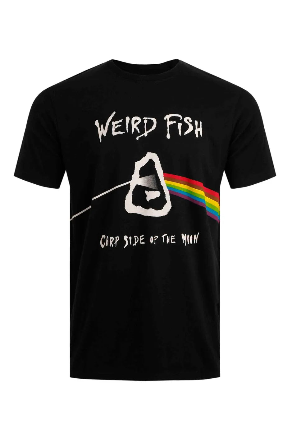 Weird Fish Carp Side Front Print Artist T-Shirt Black